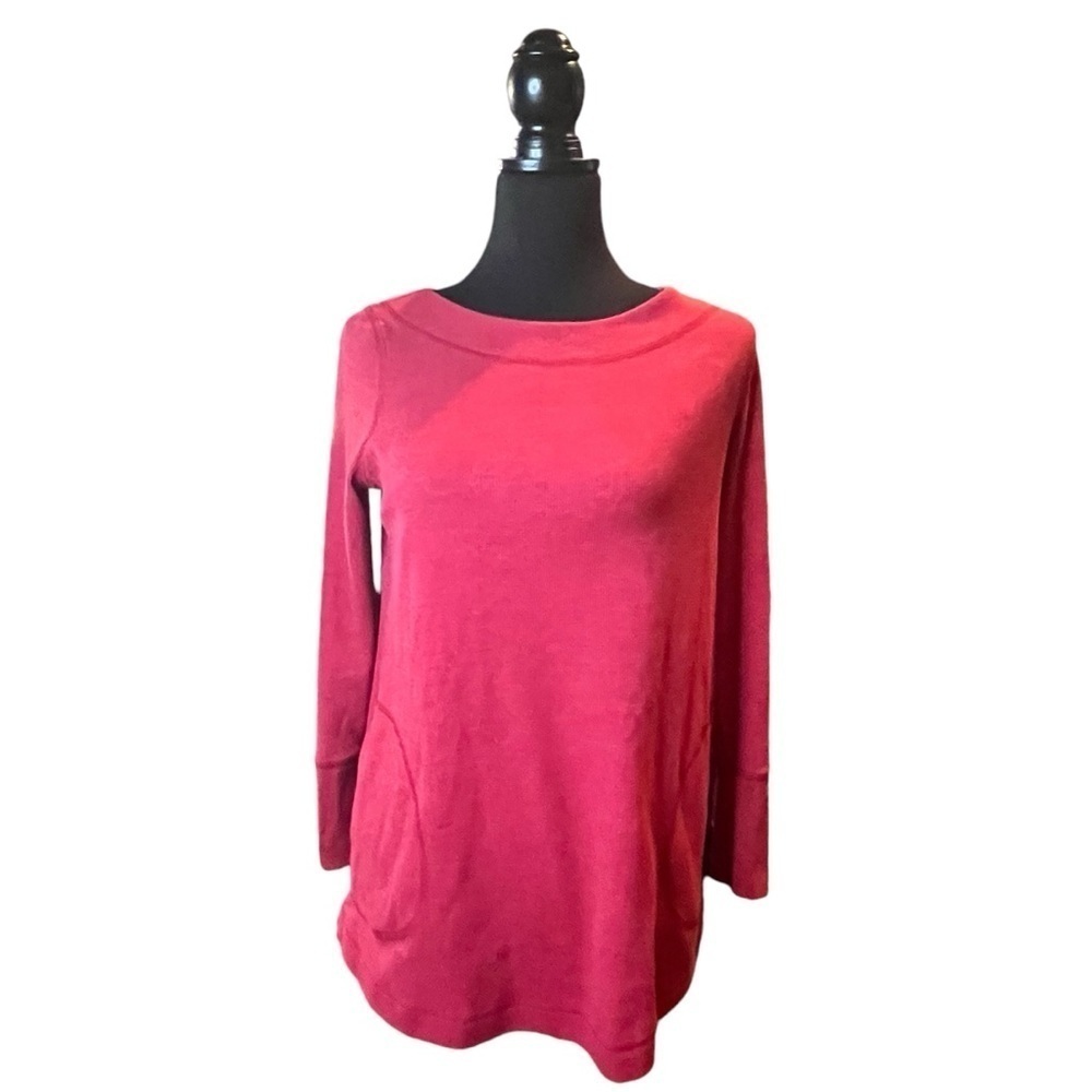 J. Jill Thermal Waffle Knit Long Sleeve Top, Size Small Petite